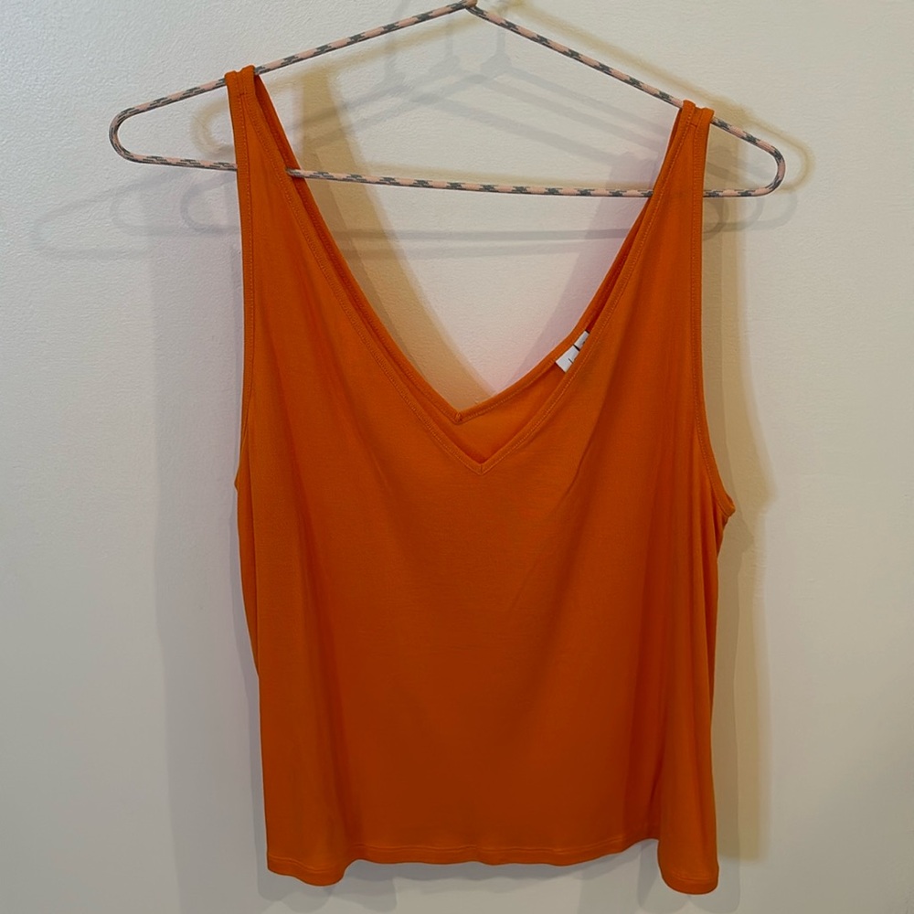 & Other Stories orange flowy tank top sz 12